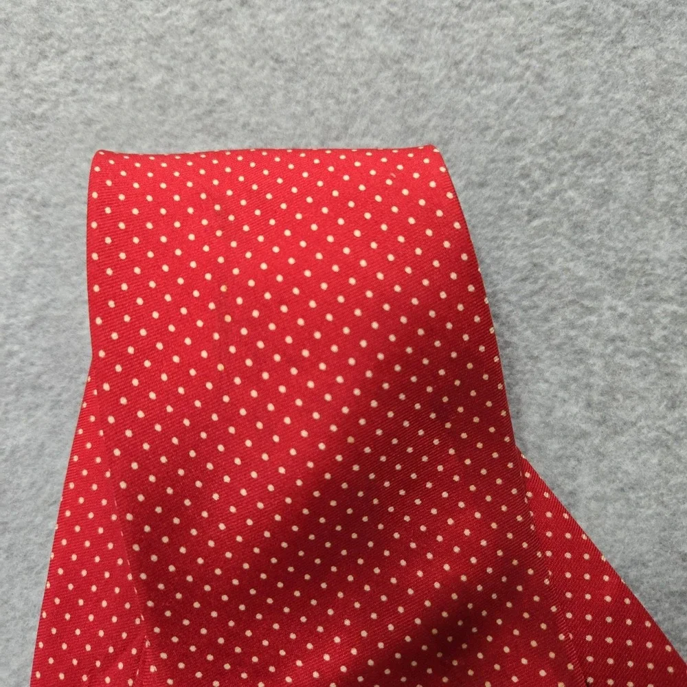 Brooks Brothers Tie Mens Red Silk Polka Dot Made‎ In USA Classic Necktie Formal
